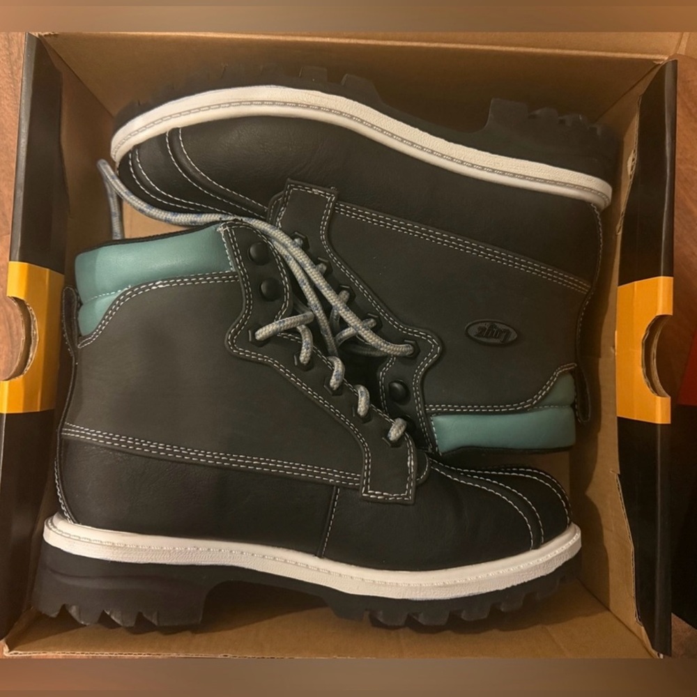 LUGZ black/gray/blue memory foam duck boots. Size 7.5. NWOT! - Picture 7 of 10